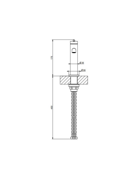 Miscelatore lavabo Gessi serie ingranaggio cod.63502 senza scarico con flessibile di collegamento - Kallea