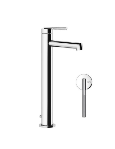 Miscelatore lavabo alto Gessi serie ingranaggio cod.63503 con scarico e flessibile di collegamento - Kallea