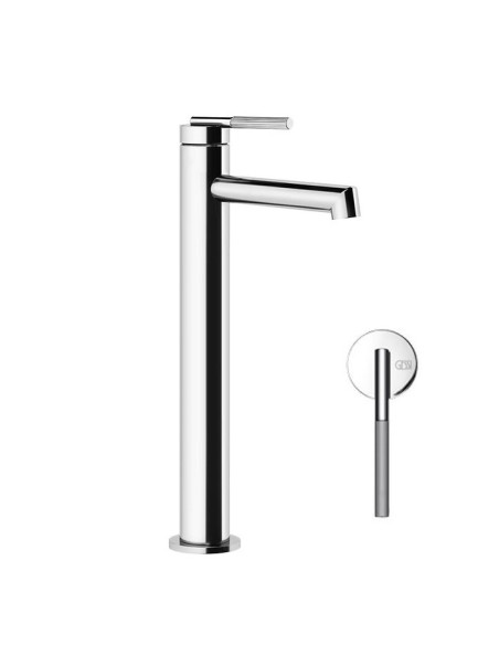 Miscelatore lavabo alto Gessi serie ingranaggio cod.63504 senza scarico con flessibile di collegamento - Kallea