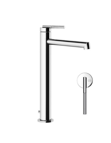 Miscelatore lavabo alto Gessi serie ingranaggio bocca lunga cod.63505 con scarico e flessibile di collegamento - Kallea