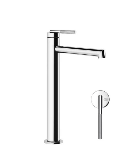 Miscelatore lavabo alto Gessi serie ingranaggio bocca lunga cod.63506 con flessibile di collegamento - Kallea