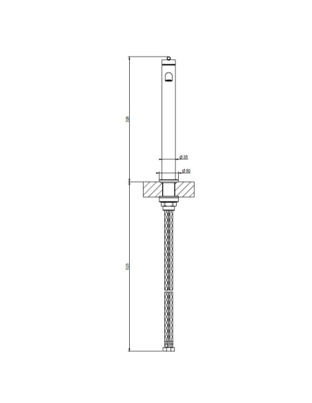 Miscelatore lavabo alto Gessi serie ingranaggio bocca lunga cod.63506 con flessibile di collegamento - Kallea