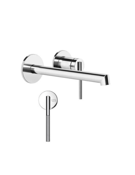 Miscelatore a parete Gessi serie Ingranaggio bocca lunga cod.63583 esterna cod.63397 incasso - Kallea