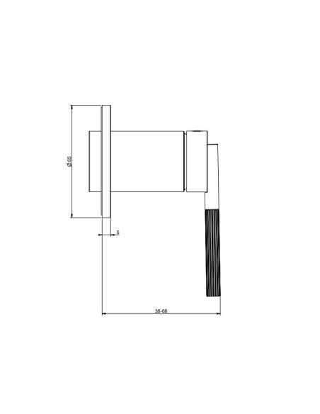 Comando Remoto lavabo/doccia Gessi serie Ingranaggio cod.63609 esterna cod.63412 incasso 1 via - Kallea