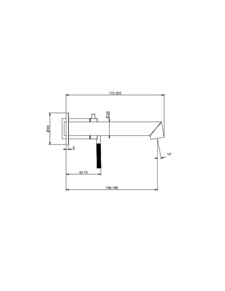 Miscelatore a parete vasca Gessi serie Ingranaggio cod.63542-54139 con parte incasso 2 vie - Kallea