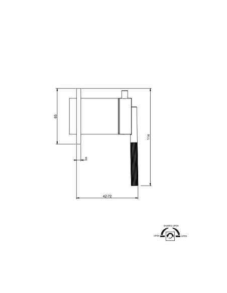 Miscelatore a parete Gessi serie Ingranaggio doccia cod.63579 esterna cod.54073 incasso 2 vie - Kallea