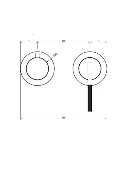 Miscelatore a parete Gessi serie Ingranaggio doccia cod.63580 esterna cod.54073 incasso 2 vie - Kallea