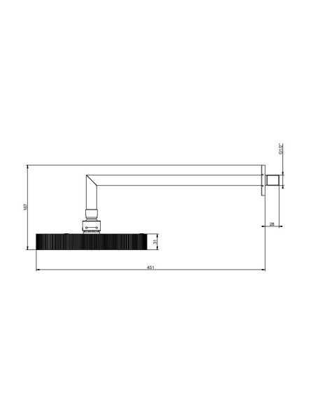 Soffione a parete Gessi Orientabile Serie Ingranaggio cod.63548 - Kallea