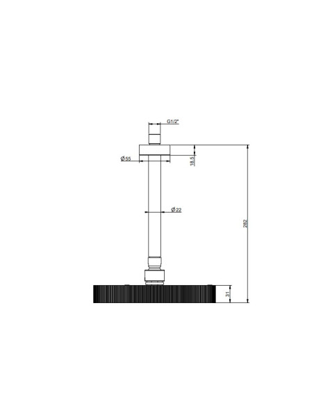 Soffione a soffitto Gessi Orientabile Serie Ingranaggio cod.63552 - Kallea