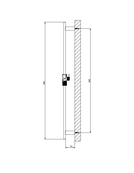 Asta Saliscendi Gessi serie Ingranaggio cod.63585 - Kallea