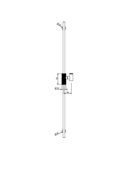 Asta Saliscendi Gessi serie Ingranaggio cod.63585 - Kallea