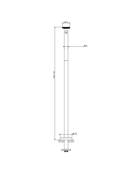 Miscelatore lavabo da terra Gessi serie Anello esterna cod.63393 incasso cod.46189 - Kallea