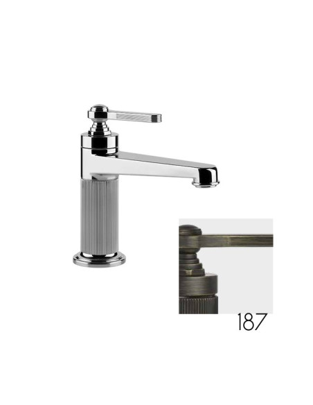 Miscelatore lavabo Gessi serie Venti20 cod.65002 senza scarico con flessibile di collegamento - Kallea