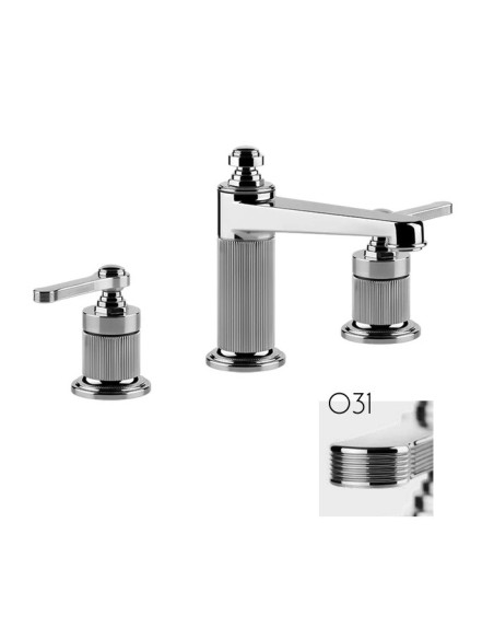 Miscelatore medio Lavabo Gessi serie Venti20 3 fori cod.65014 Medio con flessibili di collegamento - Kallea