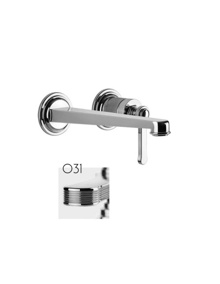 Miscelatore Gessi a incasso per lavabo canna media serie Venti20 cod.65089 esterna cod:63397 parte incasso senza scarico - Ka...