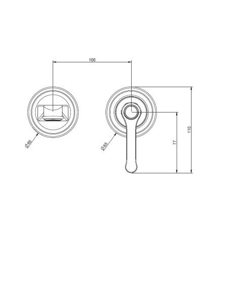 Miscelatore Gessi a incasso per lavabo canna media serie Venti20 cod.65089 esterna cod:63397 parte incasso senza scarico - Ka...