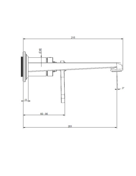 Miscelatore Gessi a incasso per lavabo canna media serie Venti20 cod.65089 esterna cod:63397 parte incasso senza scarico - Ka...