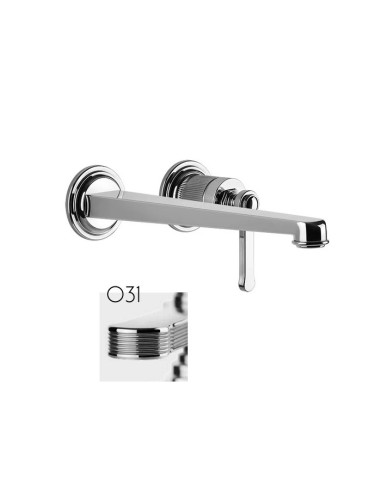 Miscelatore Gessi a incasso per lavabo canna lunga serie Venti20 cod.65088 esterna cod:63397 parte incasso senza scarico - Ka...