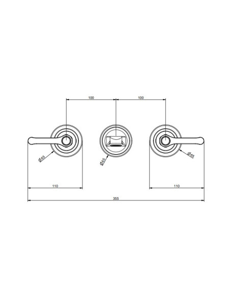 Gruppo Lavabo a parete bocca lunga Gessi serie Venti20 cod.65090 parte esterna cod.45089 parte incasso - Kallea