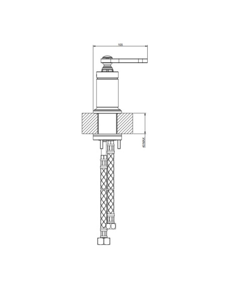 Comando Remoto gessi serie Venti20 cod.65044 - Kallea