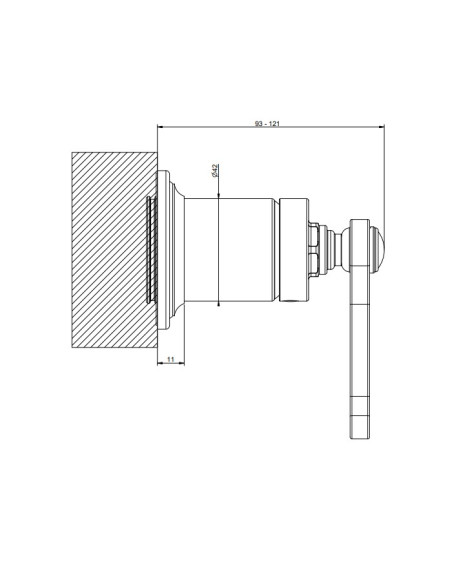 Miscelatore a parete Gessi serie Venti20 lavabo/doccia cod.65131 esterna cod.54055 incasso 1 via - Kallea