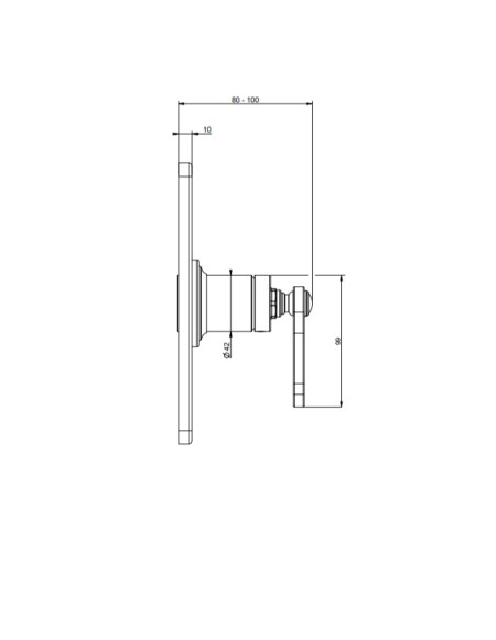 Miscelatore a parete Gessi serie Venti20 doccia cod.65061 esterna cod.54073 incasso 1 via - Kallea