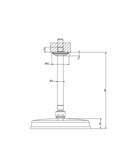 Soffione a soffitto Gessi Orientabile Serie Venti20 cod.65152 - Kallea