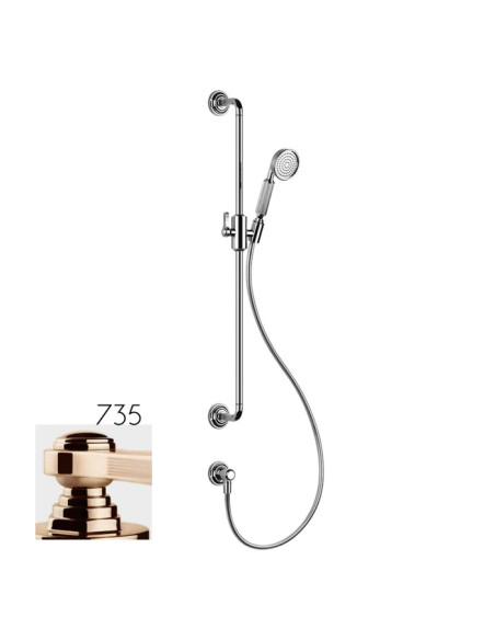 Asta Saliscendi Gessi serie venti20 cod.65142 con presa acqua doccetta anticalcare flessibile 1,50 m - Kallea