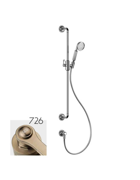 Asta Saliscendi Gessi serie venti20 cod.65142 con presa acqua doccetta anticalcare flessibile 1,50 m - Kallea