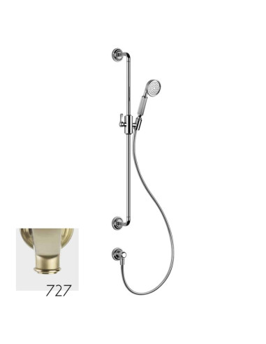 Asta Saliscendi Gessi serie venti20 cod.65142 con presa acqua doccetta anticalcare flessibile 1,50 m - Kallea