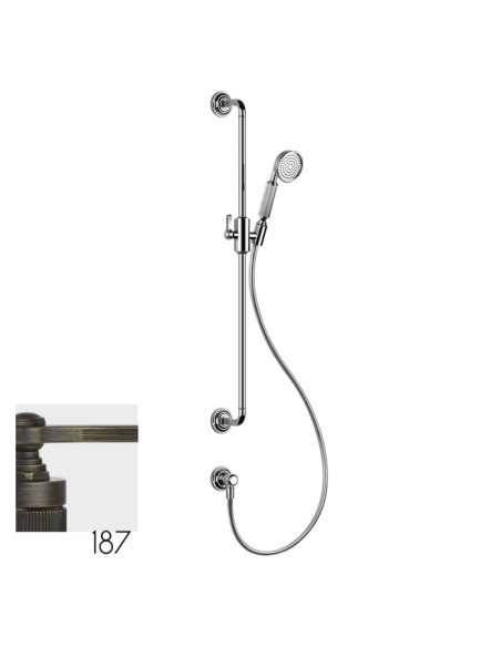 Asta Saliscendi Gessi serie venti20 cod.65142 con presa acqua doccetta anticalcare flessibile 1,50 m - Kallea