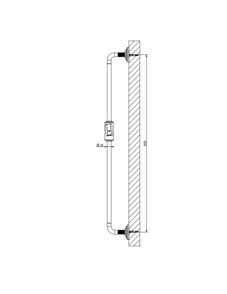 Asta Saliscendi Gessi serie Venti20 cod.65145 - Kallea