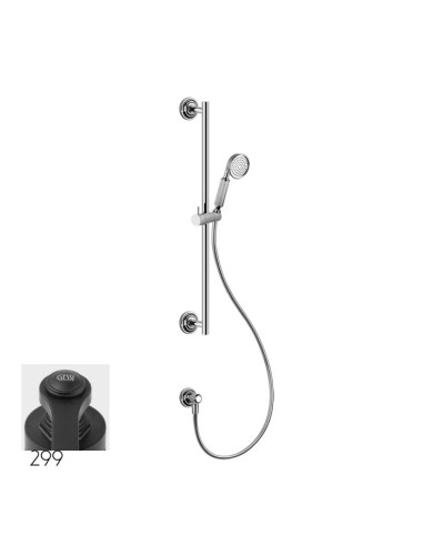 Asta Saliscendi Gessi serie Venti20 cod.65141 con presa acqua doccetta anticalcare flessibile 1,50 m - Kallea