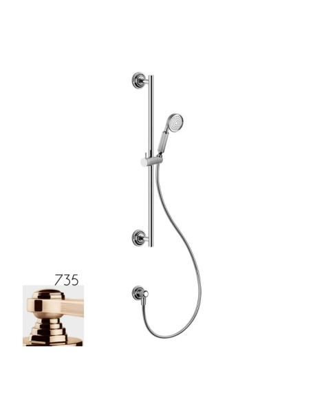 Asta Saliscendi Gessi serie Venti20 cod.65141 con presa acqua doccetta anticalcare flessibile 1,50 m - Kallea