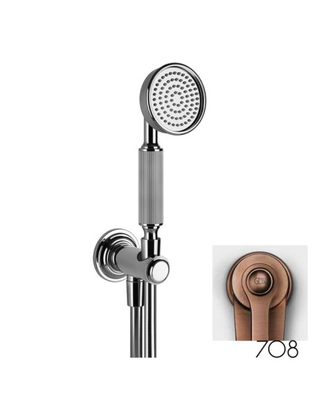 Set Doccia Gessi serie Venti20 cod.65123 presa acqua doccetta anticalcare e flessibile 1,5 m - Kallea