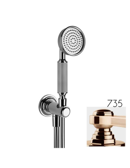 Set Doccia Gessi serie Venti20 cod.65123 presa acqua doccetta anticalcare e flessibile 1,5 m - Kallea