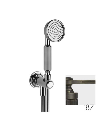 Set Doccia Gessi serie Venti20 cod.65123 presa acqua doccetta anticalcare e flessibile 1,5 m - Kallea