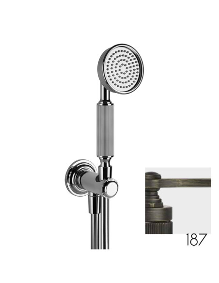 Set Doccia Gessi serie Venti20 cod.65123 presa acqua doccetta anticalcare e flessibile 1,5 m - Kallea