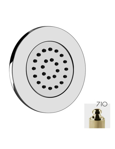 Soffione Laterale orientabile Gessi parte esterna cod.32982 parte incasso cod.32985 - Kallea