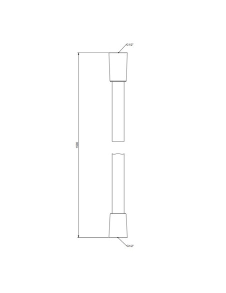 Flessibile Cromalux Gessi Cod.01637 lunghezza 1,50 m con attacco 1/2" conico - Kallea