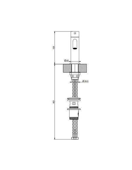 Miscelatore lavabo Gessi serie 316 Flessa cod.54001 con scarico e flessibili di collegamento - Kallea