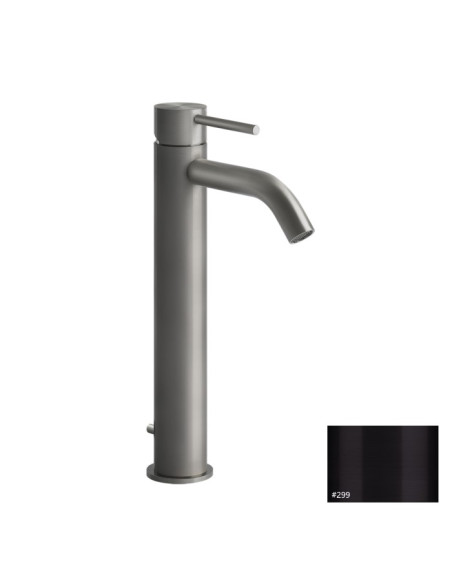 Miscelatore Lavabo alto Gessi serie 316 Flessa bocca corta cod.54004 con scarico e flessibili di collegamento - Kallea