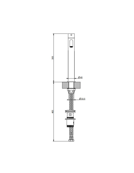 Miscelatore Lavabo alto Gessi serie 316 Flessa bocca corta cod.54004 con scarico e flessibili di collegamento - Kallea