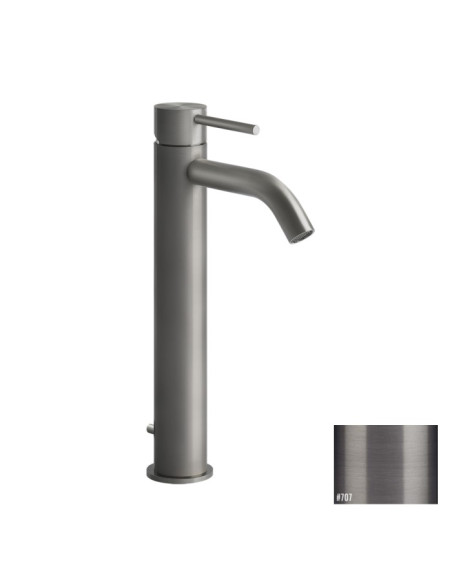 Miscelatore Lavabo alto Gessi serie 316 Flessa bocca corta cod.54004 con scarico e flessibili di collegamento - Kallea