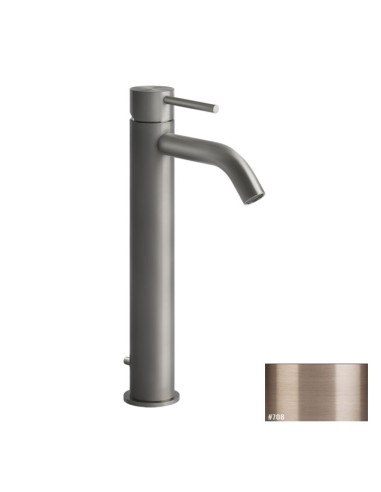 Miscelatore Lavabo alto Gessi serie 316 Flessa bocca corta cod.54004 con scarico e flessibili di collegamento - Kallea