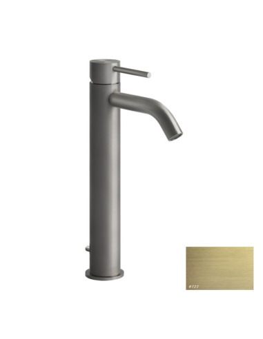 Miscelatore Lavabo alto Gessi serie 316 Flessa bocca corta cod.54004 con scarico e flessibili di collegamento - Kallea