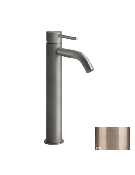 Miscelatore Lavabo alto Gessi serie 316 Flessa bocca corta cod.54009 senza scarico con flessibili di collegamento - Kallea