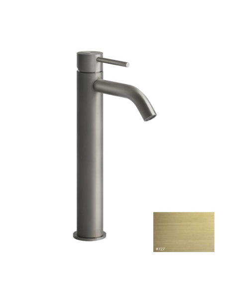 Miscelatore Lavabo alto Gessi serie 316 Flessa bocca corta cod.54009 senza scarico con flessibili di collegamento - Kallea