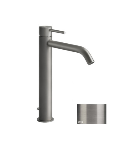 Miscelatore Lavabo alto Gessi serie 316 Flessa bocca lunga 54003 con scarico e flessibili di collegamento - Kallea