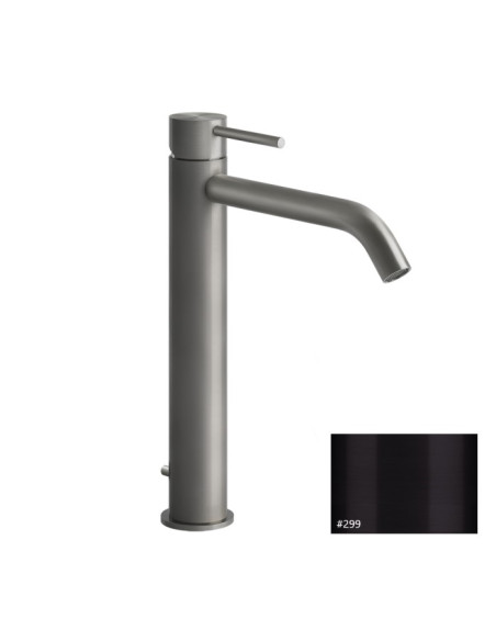 Miscelatore Lavabo alto Gessi serie 316 Flessa bocca lunga 54003 con scarico e flessibili di collegamento - Kallea